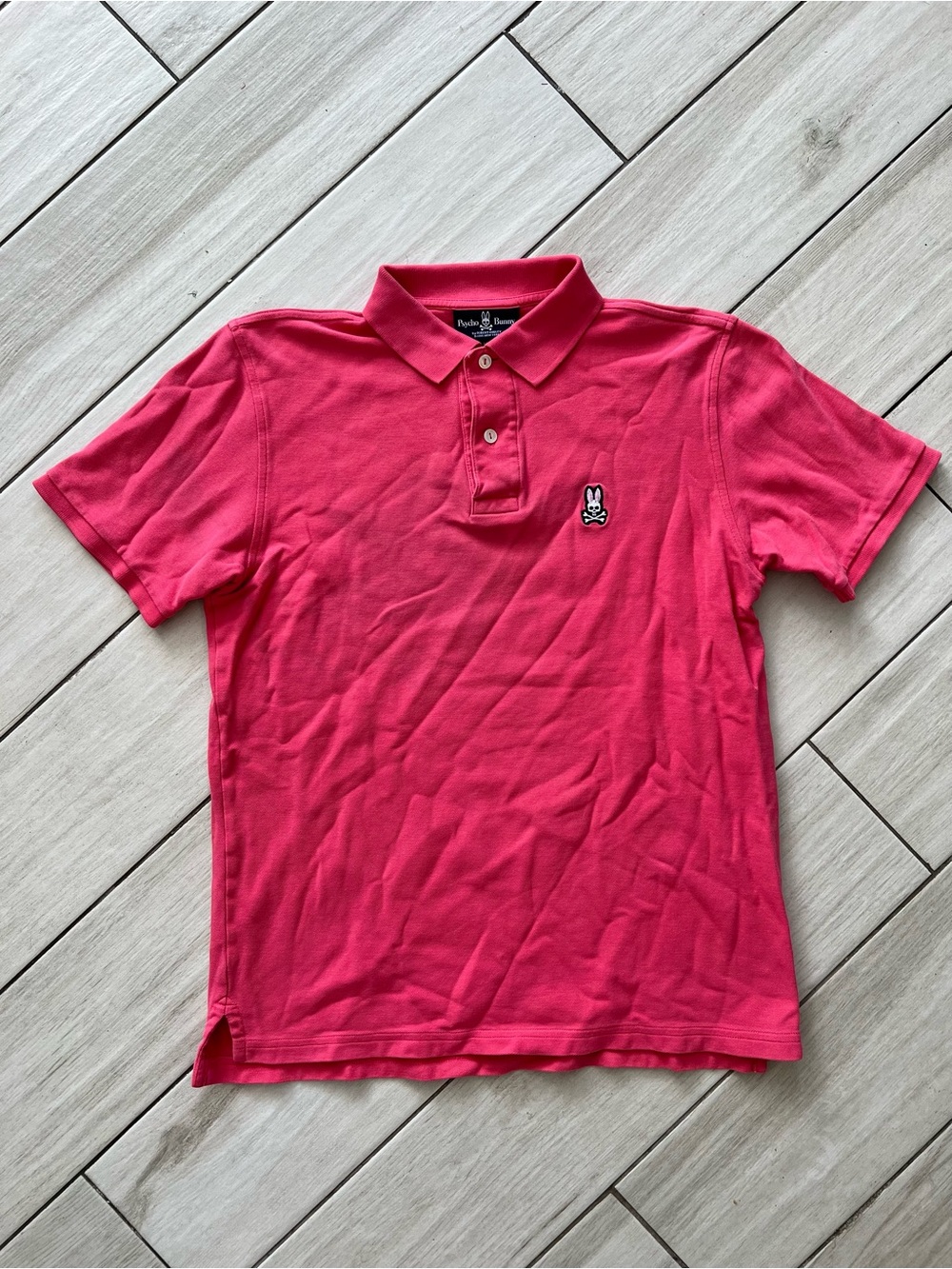 Psycho Bunny Polo Shirt men Size 5 Pink  Pima Cotton Classy  Modern Urban